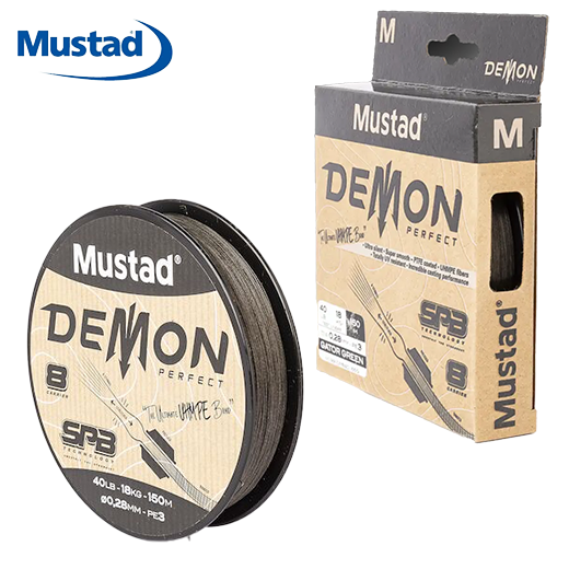 Mustad Demon SPB X8 150mt Gator green