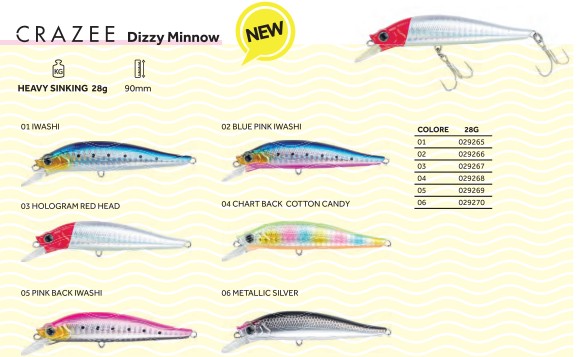 Crazee Dizzy Minnow  90HS - 90mm - 28gr - (Sinking)