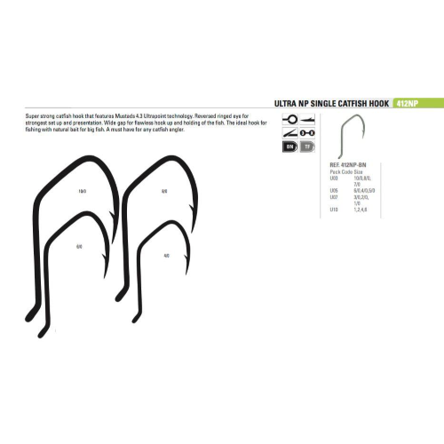 Mustad Ultrapoint Catfish 412NP-BN