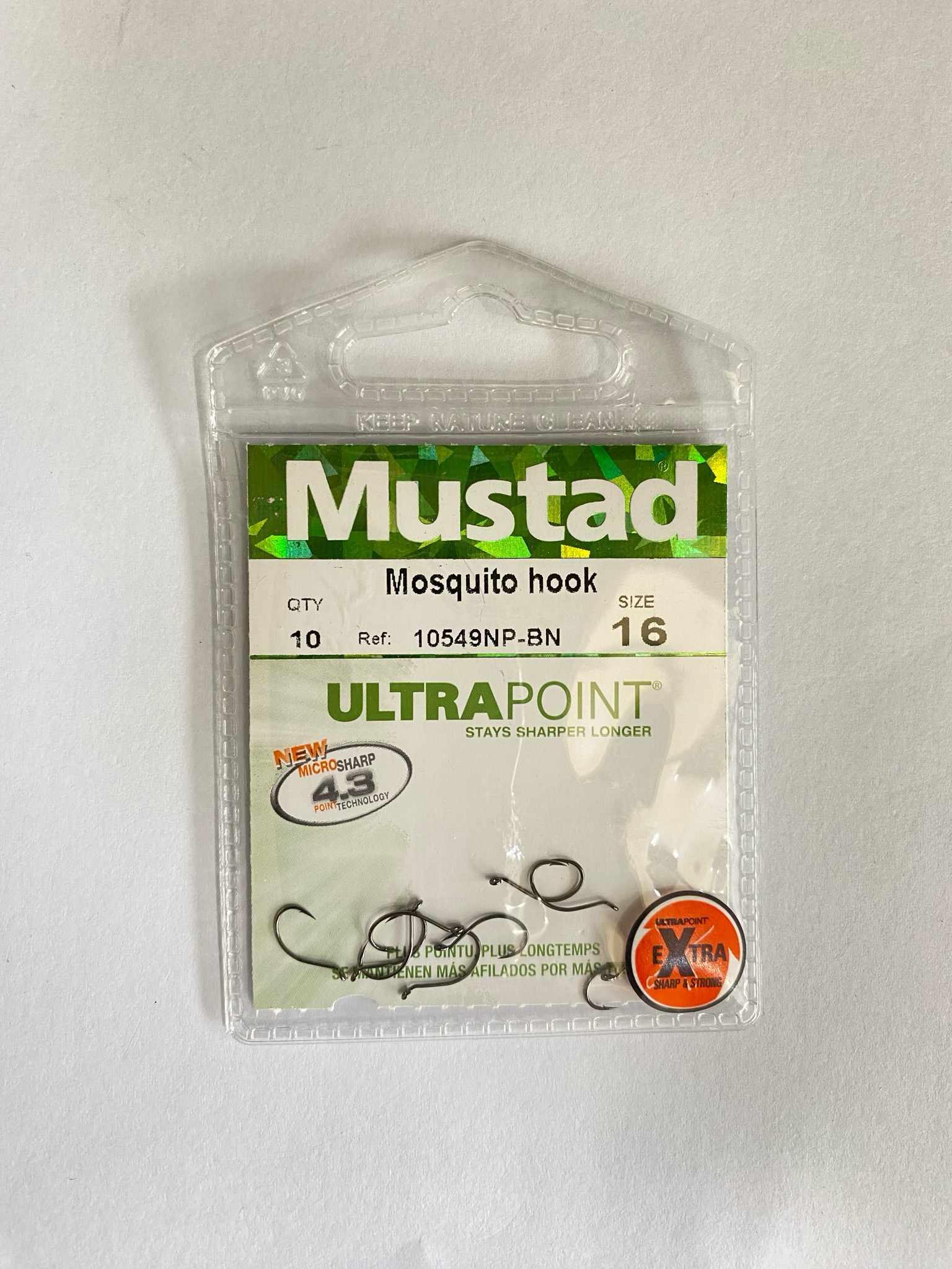 Mustad Mosquito Hook 10549NP-BN 10 Pcs