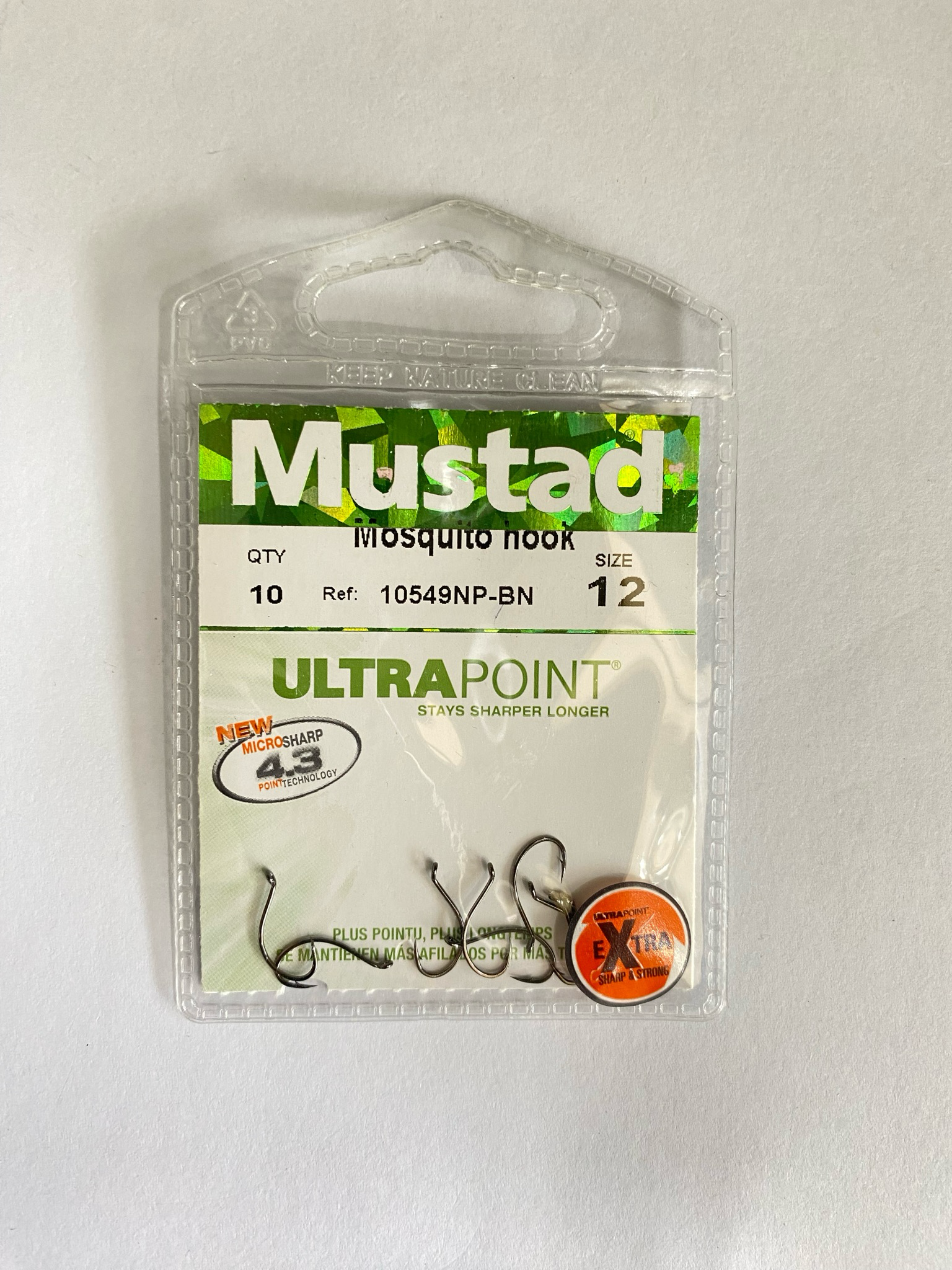 Mustad Mosquito Hook 10549NP-BN 10 Pcs