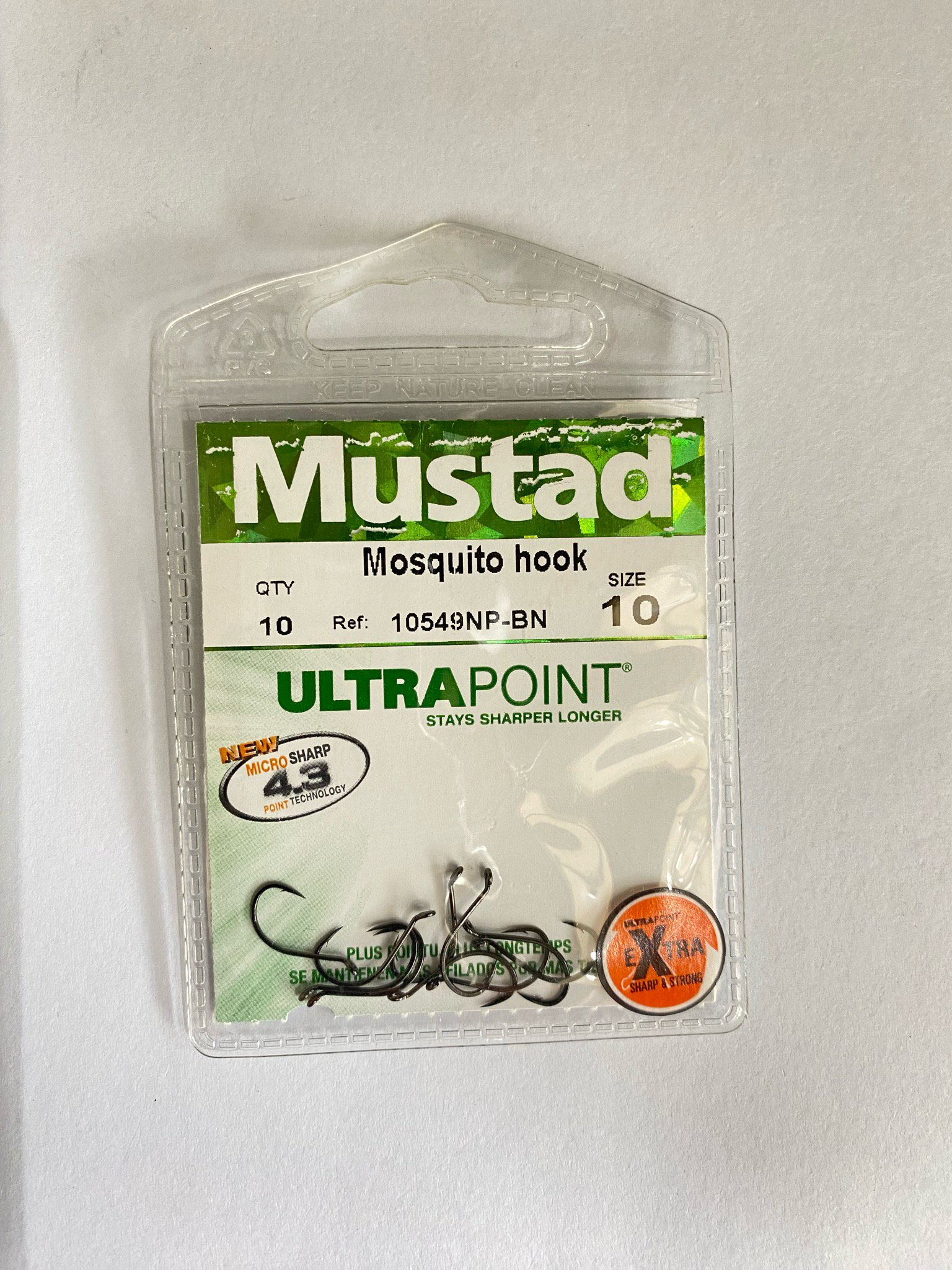 Mustad Mosquito Hook 10549NP-BN 10 Pcs