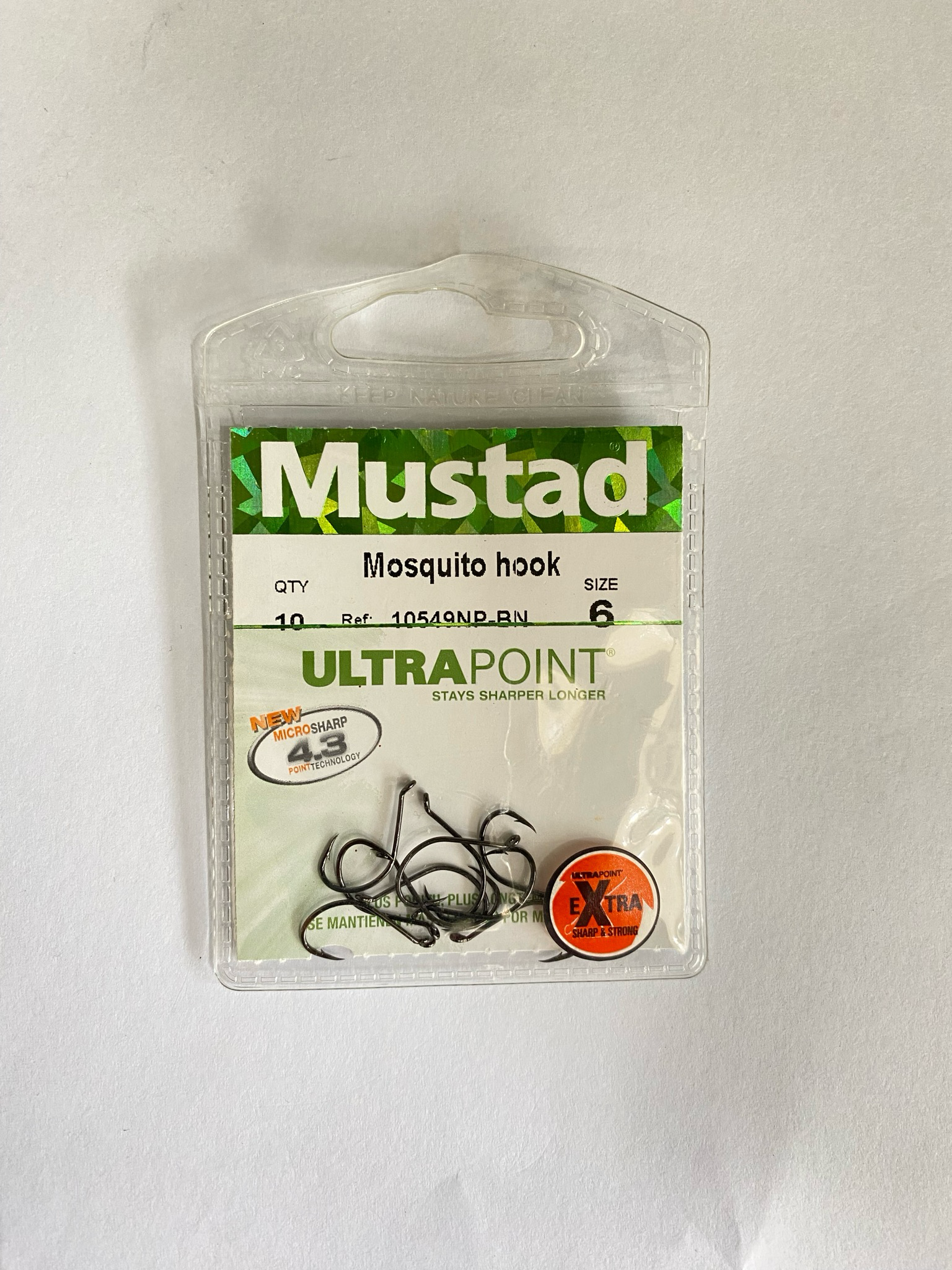 Mustad Mosquito Hook 10549NP-BN 10 Pcs