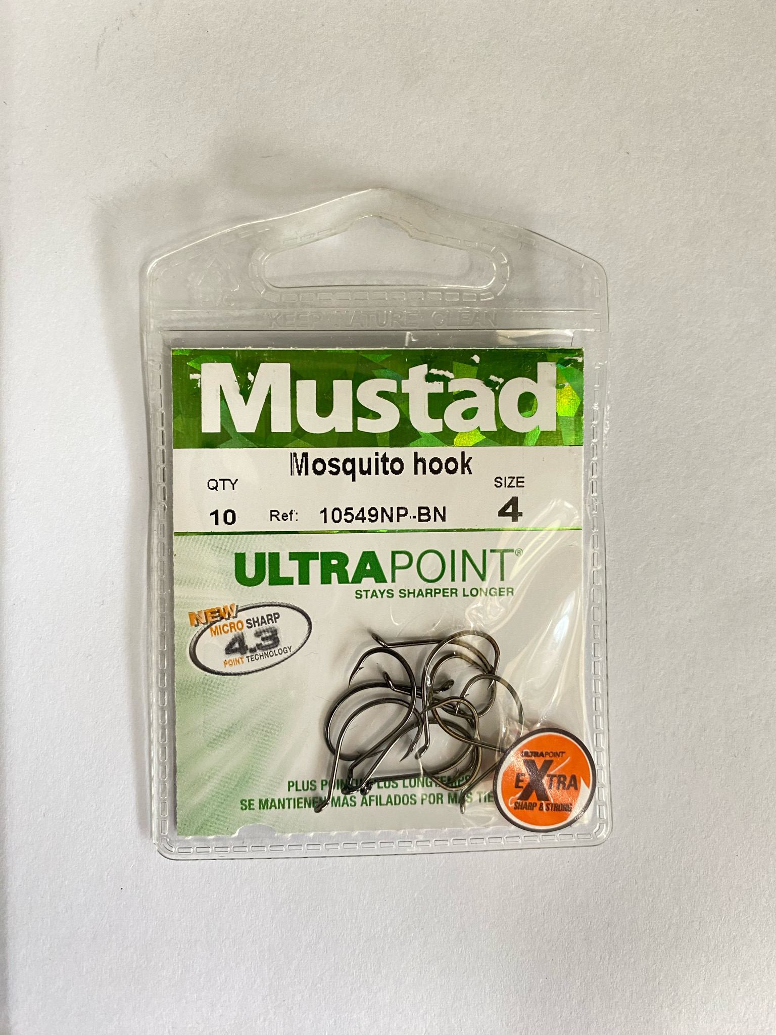Mustad Mosquito Hook 10549NP-BN 10 Pcs