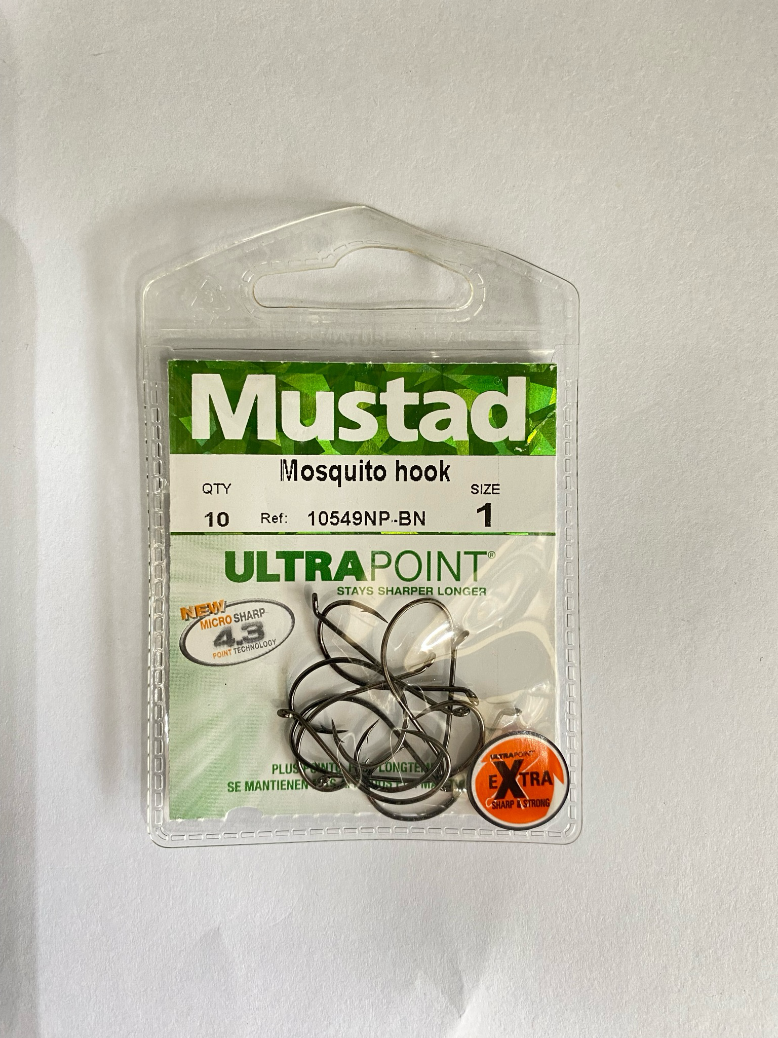 Mustad Mosquito Hook 10549NP-BN 10 Pcs