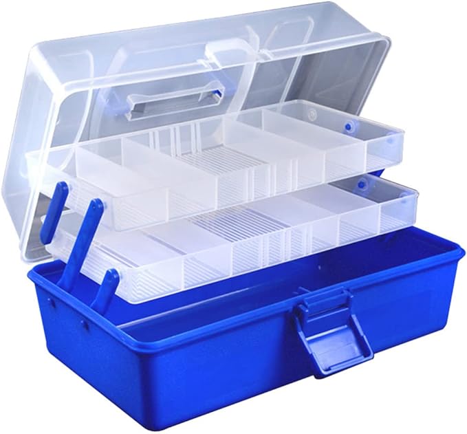 Cassetta 2 ripiani Porta Accessori da Pesca