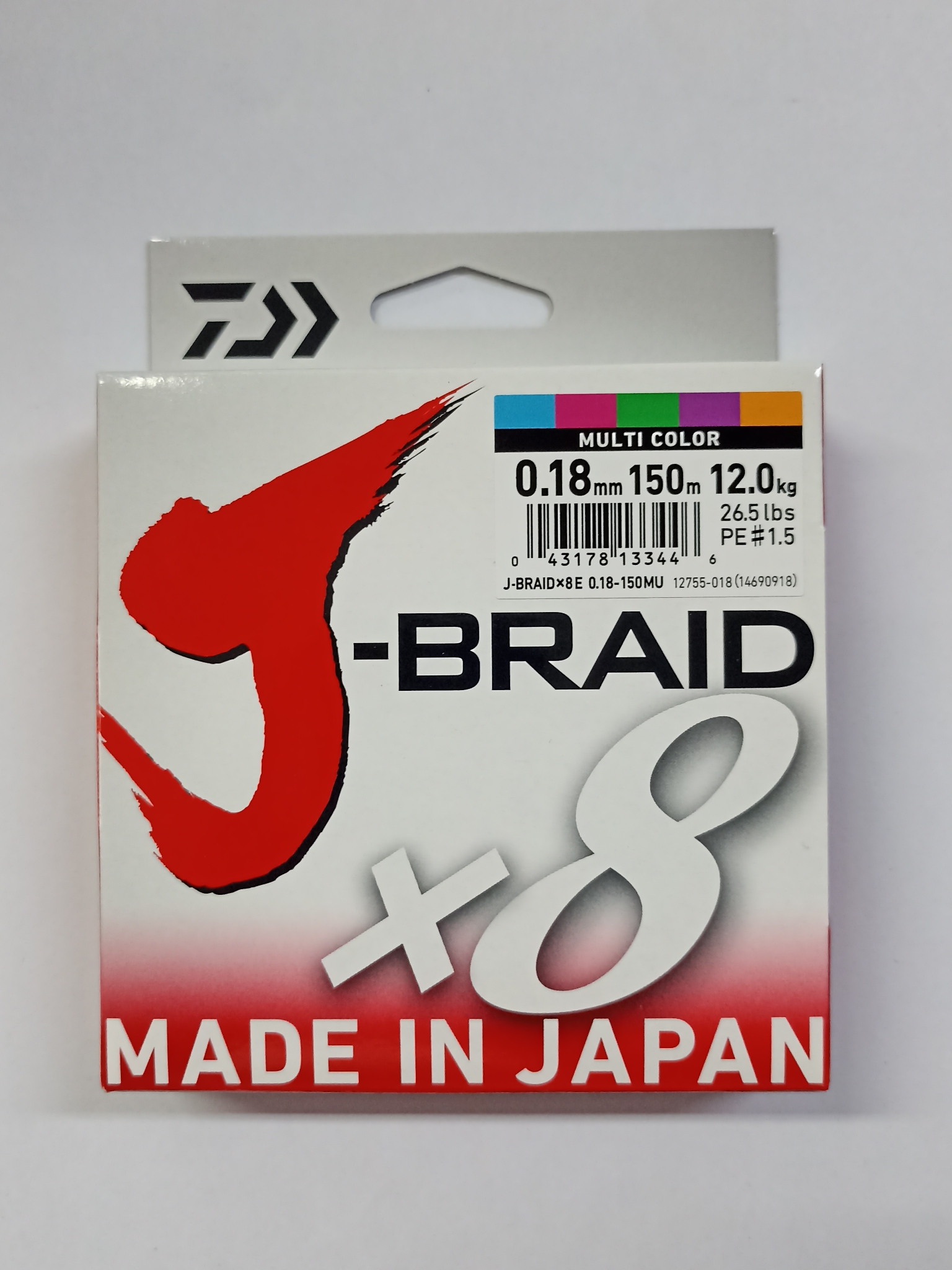 Daiwa J-Braid X8 Multicolor 150mt