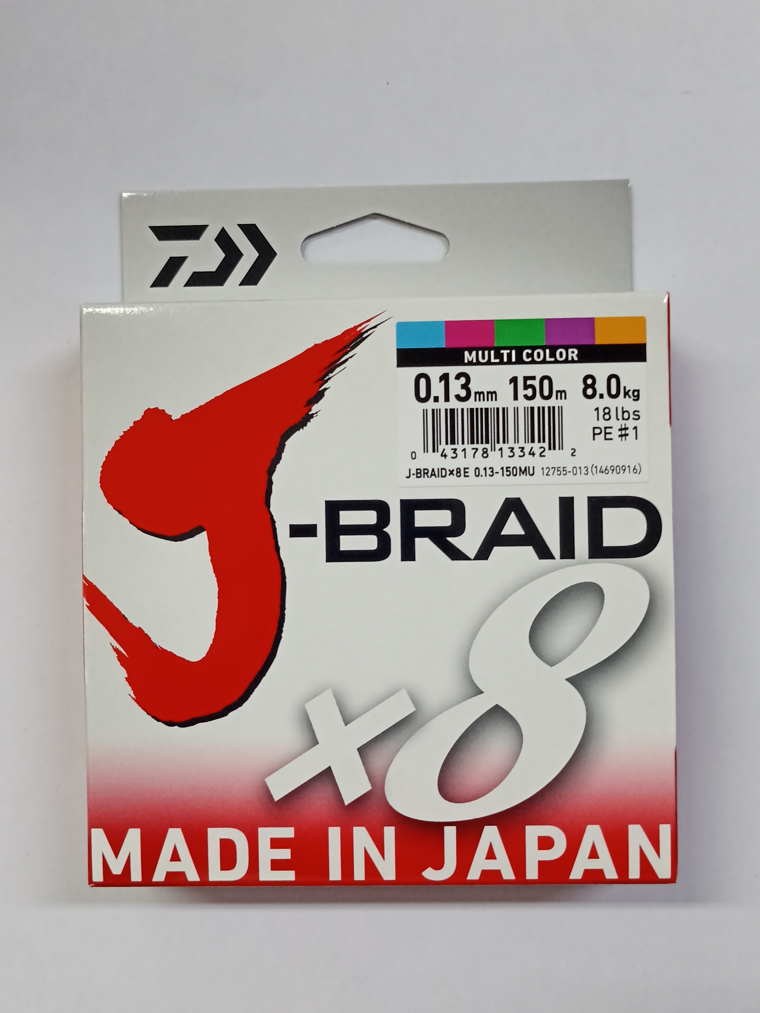 Daiwa J-Braid X8 Multicolor 150mt