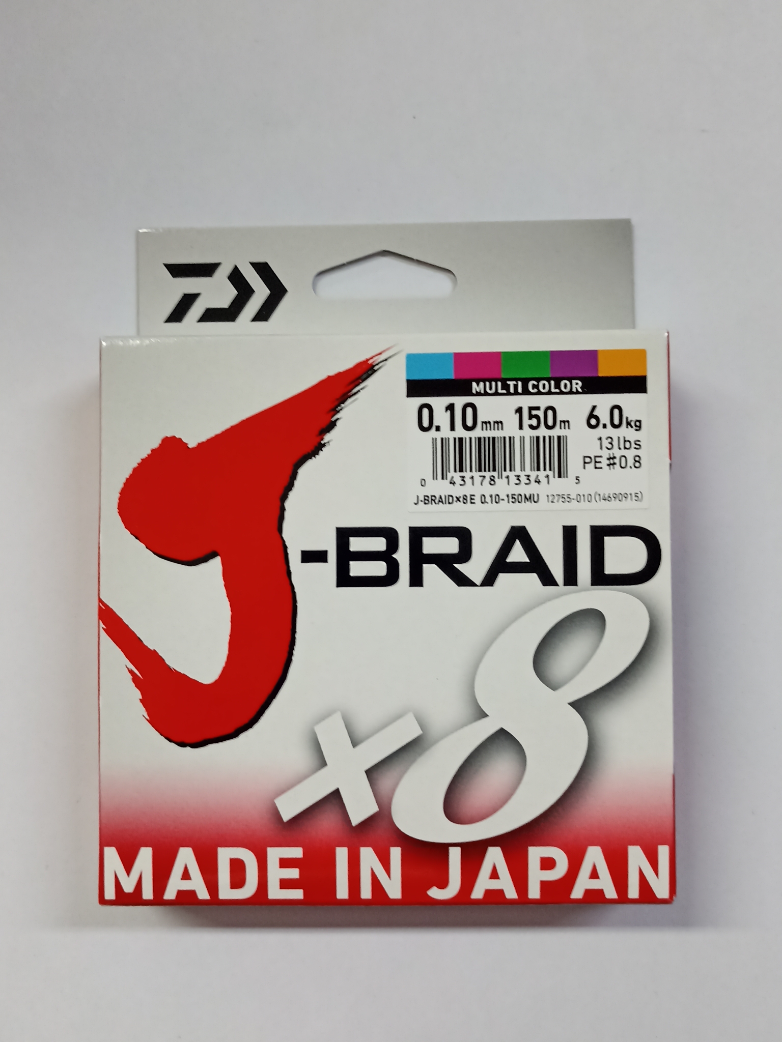Daiwa J-Braid X8 Multicolor 150mt