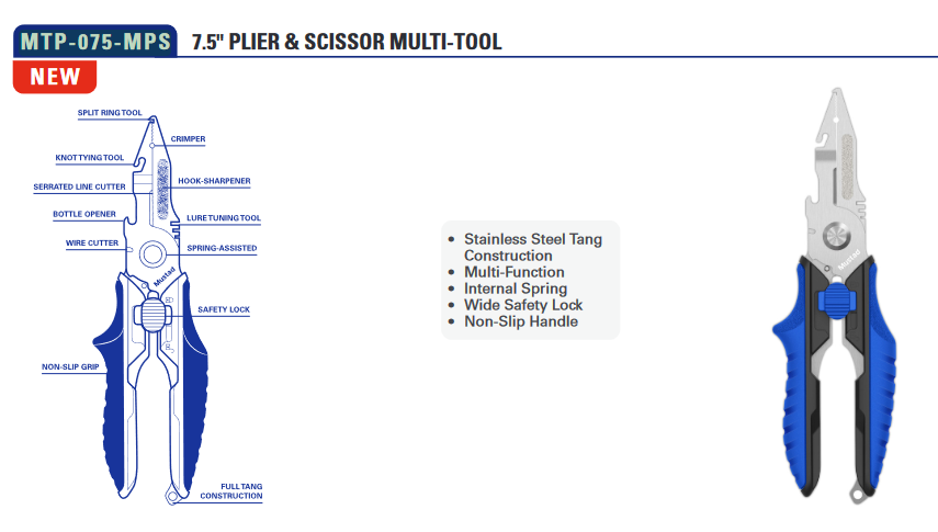MUSTAD 7.5" PLIER & SCISSOR MULTI-TOOL