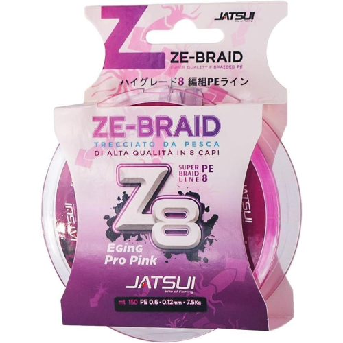 Jatsui ZE-Braid X8 Eging Pro Pink 150 mt
