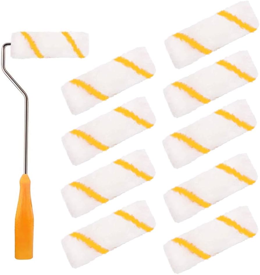 Set 10 Rulletti per Verniciatura + Manico