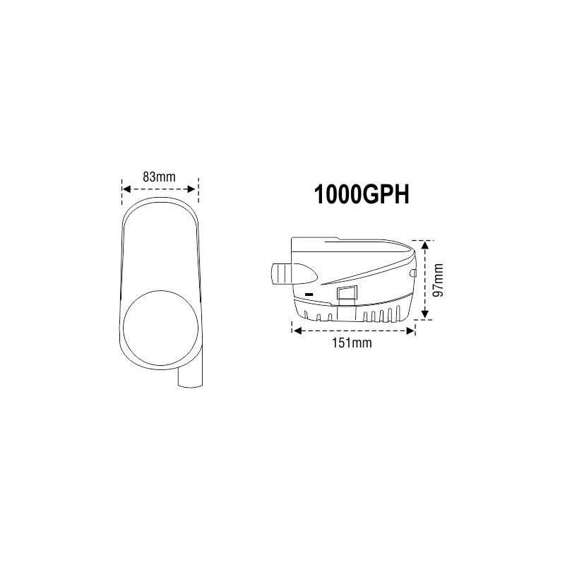 Pompa di sentina automatica Nuova Rade - 1000GPH - 12v