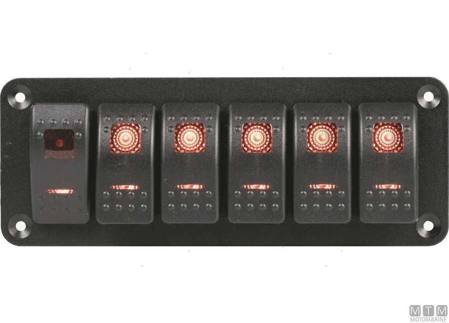 Pannello in Alluminio con Interruttori Basculanti – 6/8 Posizioni