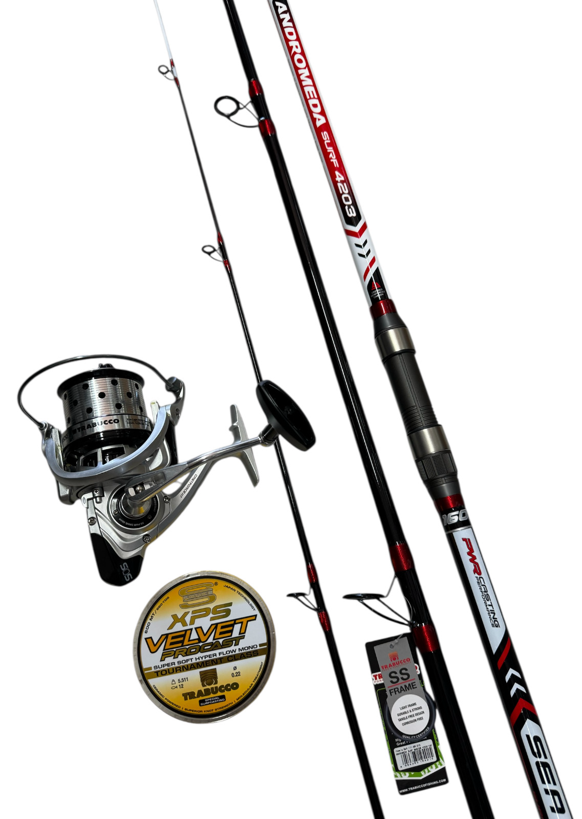 Combo Surfcasting 5: Andromeda Surf 4.20mt - 160 gr + Castforce 6500 + Velvet Procast 0.22mm 600mt