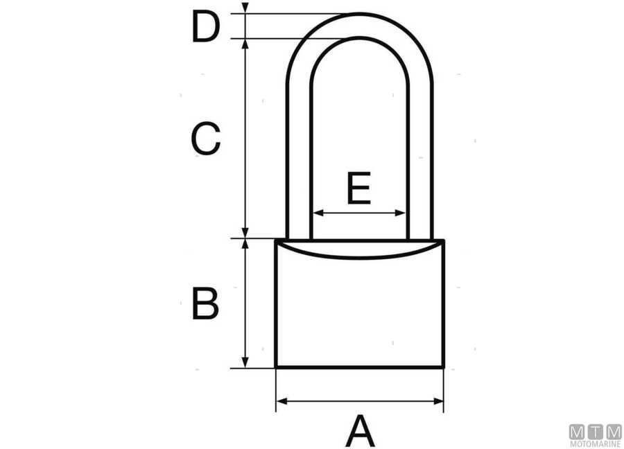 Lucchetto Arco Lungo inox