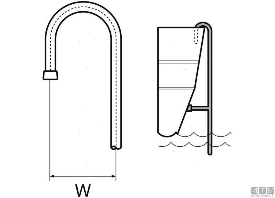 Scaletta Hook con tubi d'attacco