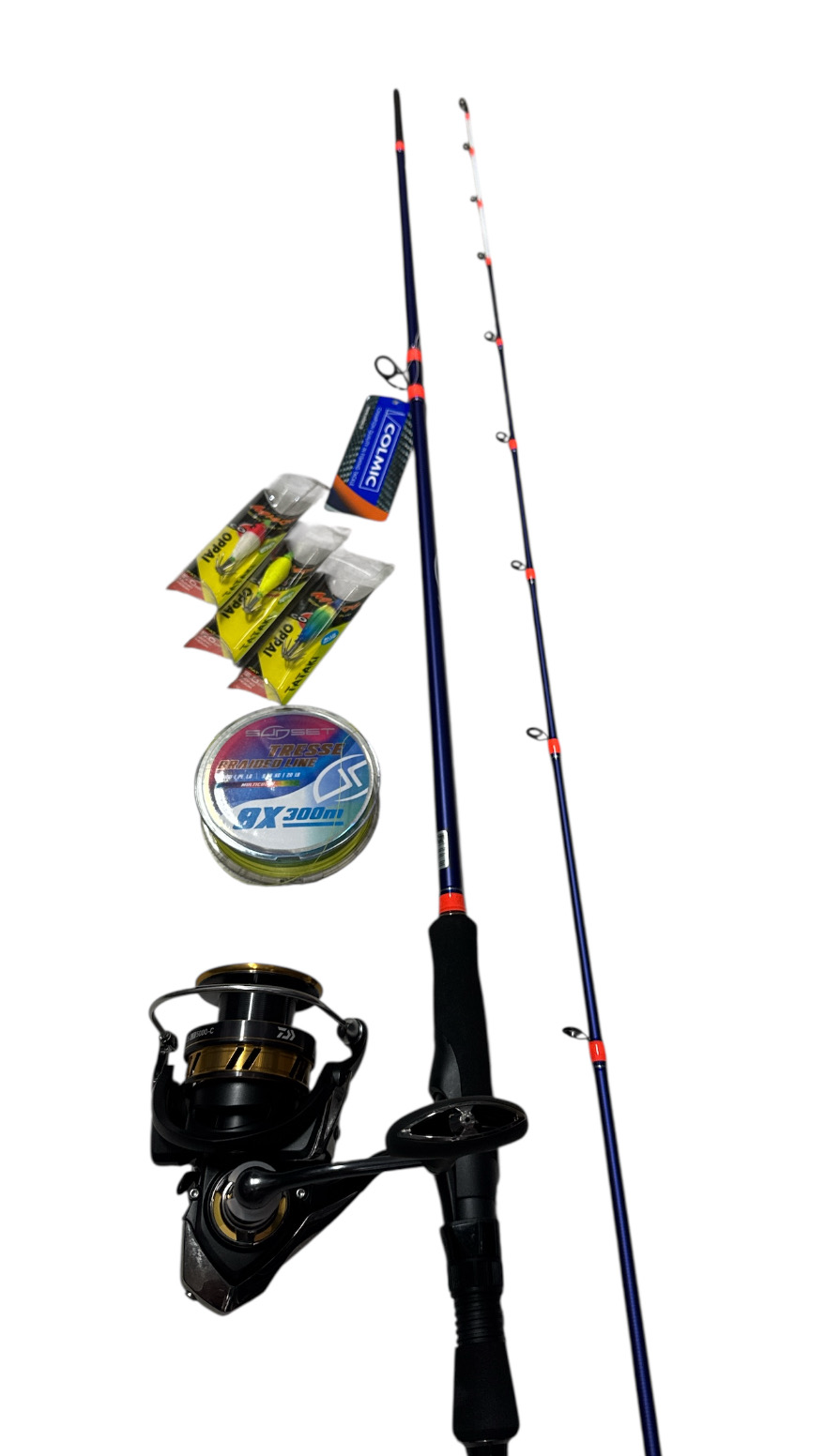 Combo Tataki 3: Colmic FullShot 2.50mt + Daiwa Legalis LT 5000 + Sunset 300mt 0.16mm + 3 Misaki Oppai