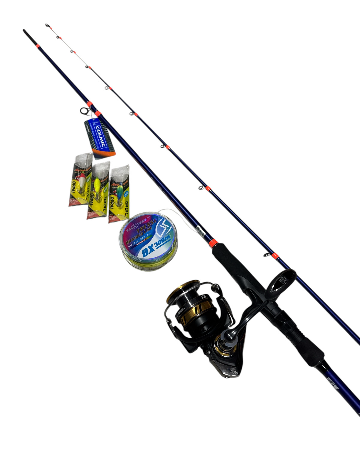 Combo Tataki 3: Colmic FullShot 2.50mt + Daiwa Legalis LT 5000 + Sunset 300mt 0.16mm + 3 Misaki Oppai