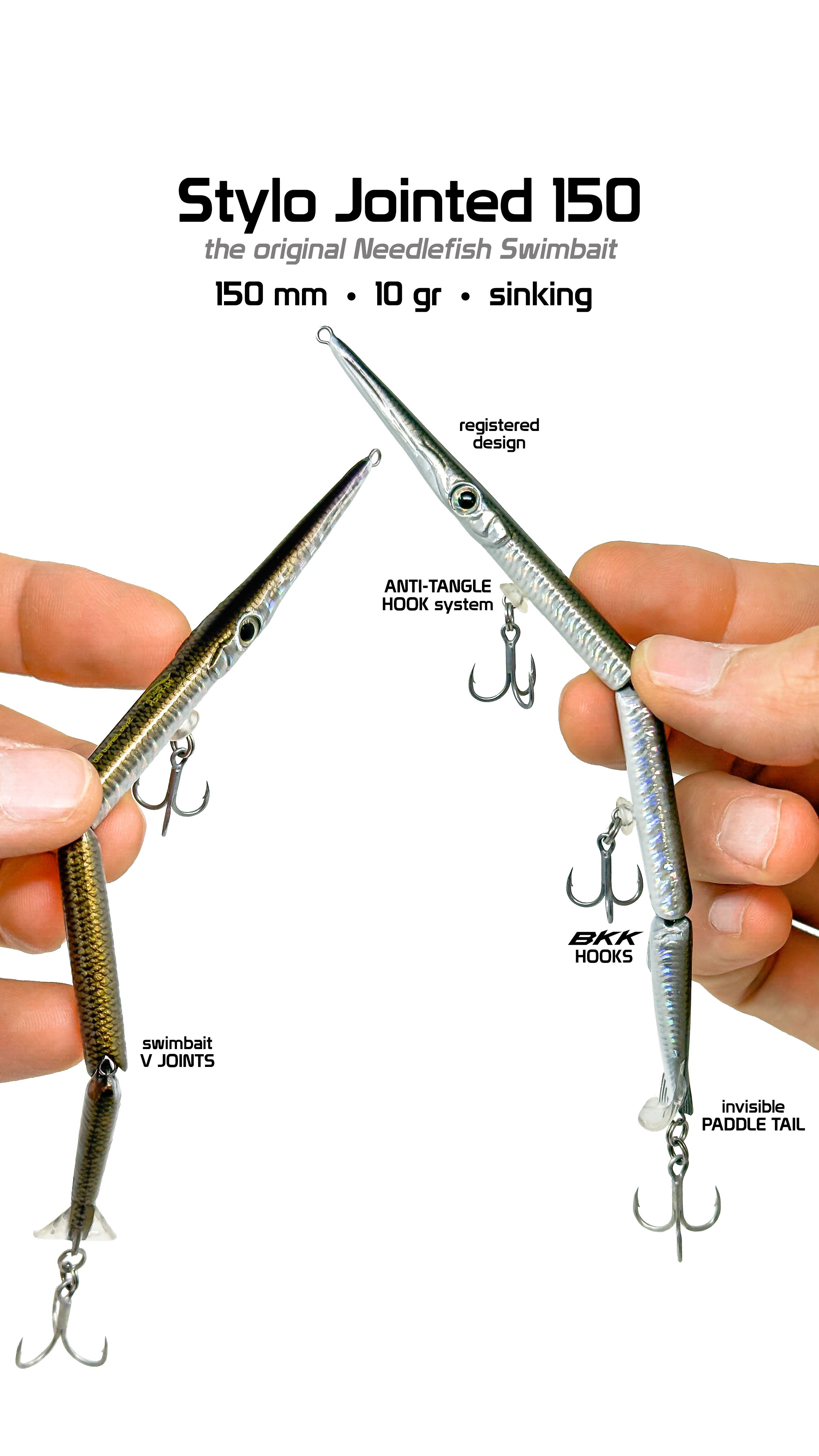 JackFin Stylo 150 Jointed - 15cm - 10gr - Sinking