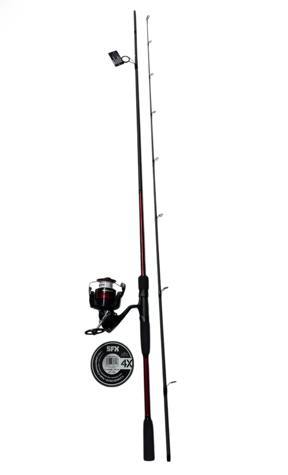 Combo Spinning Sienna: Shimano Sienna 2.44m + Shimano Sienna 4000 + Sufix SFX 4 0.148mm